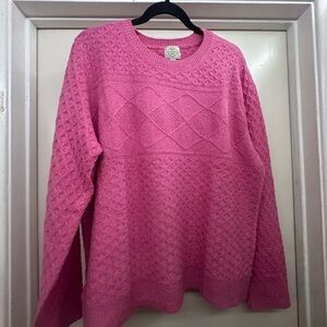 NWOT Pink Textured Women's Sweater